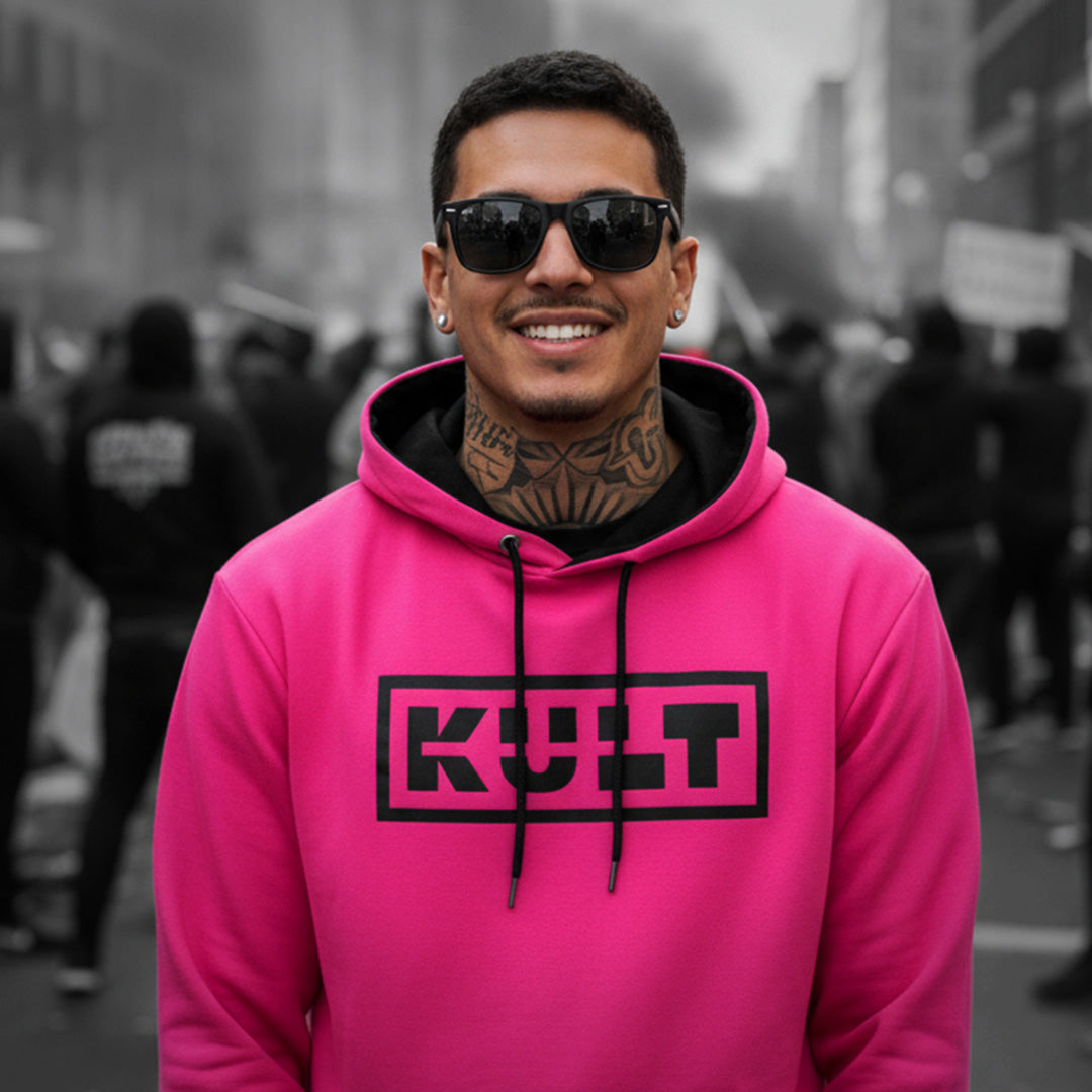 NEON Premium Hoodie - PINK – Unisex – Midnight Kult