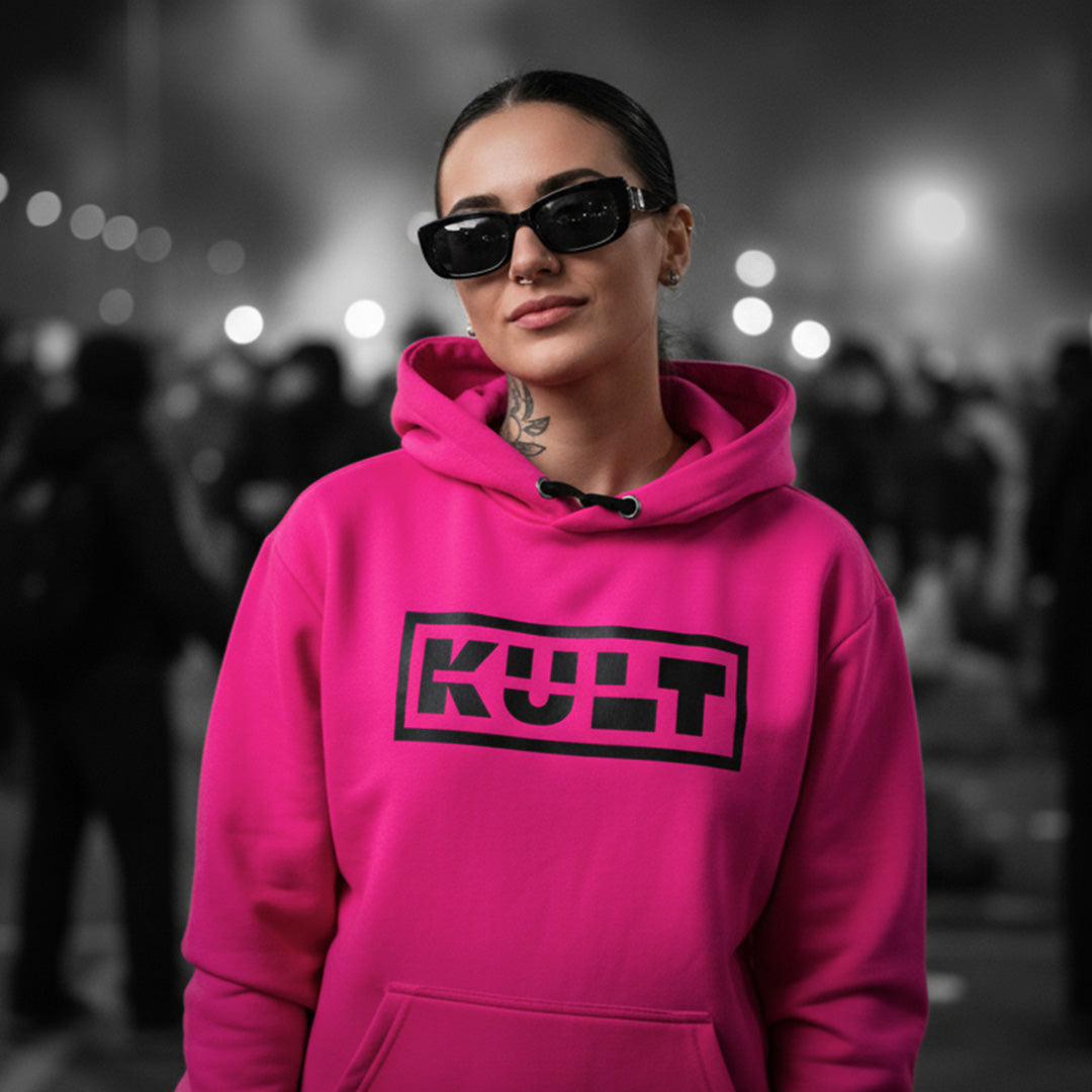 NEON Premium Hoodie - PINK – Unisex – Midnight Kult
