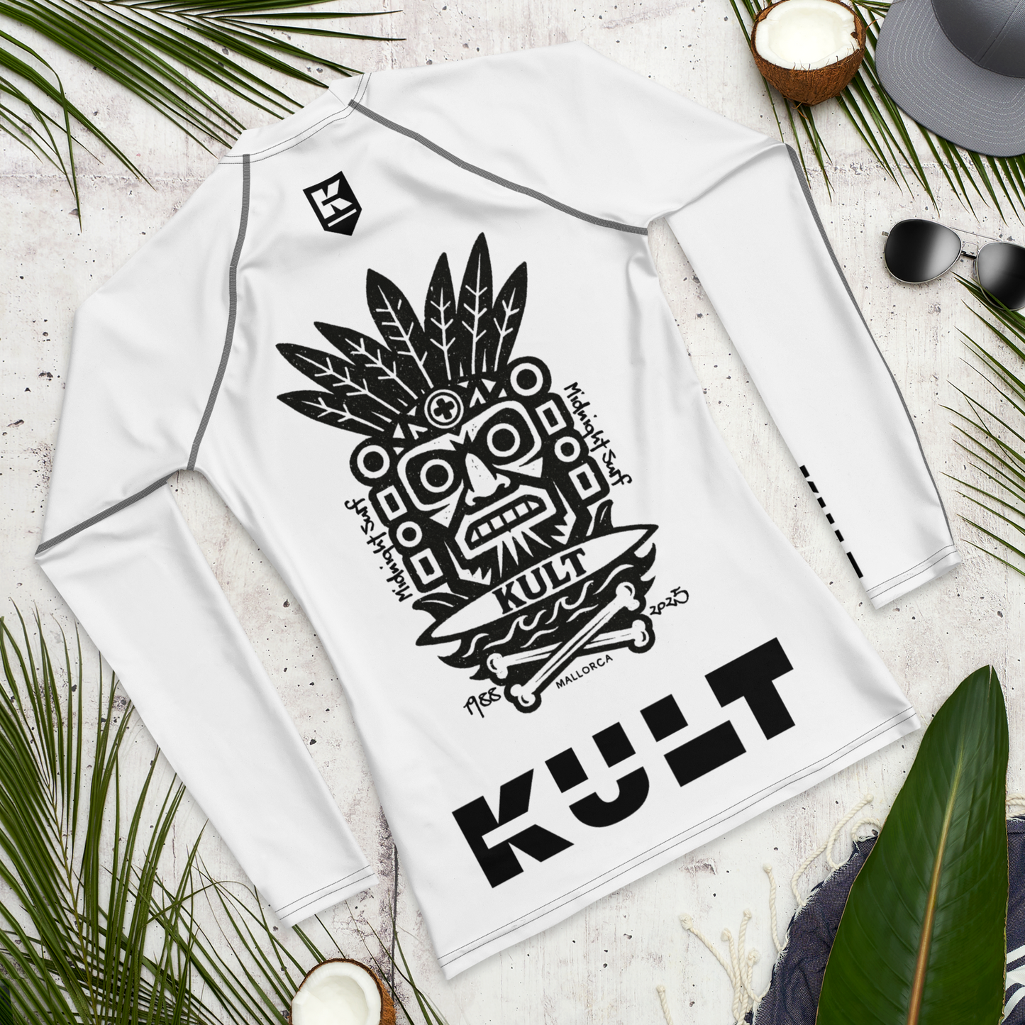 KULT TIKI Premium Men's Rash Guard - AVALANCHE