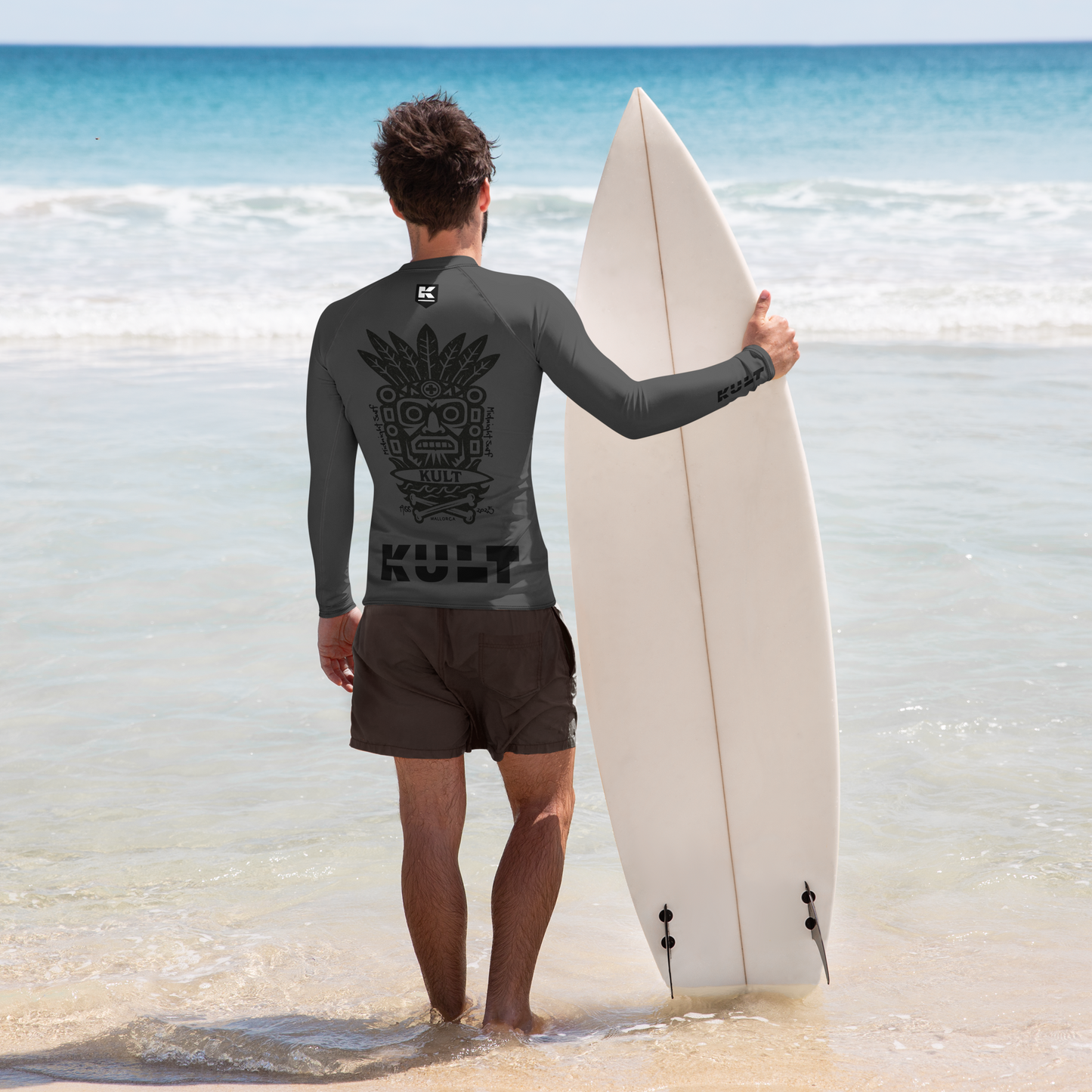 KULT TIKI Premium Men's Rash Guard - MIDNIGHT