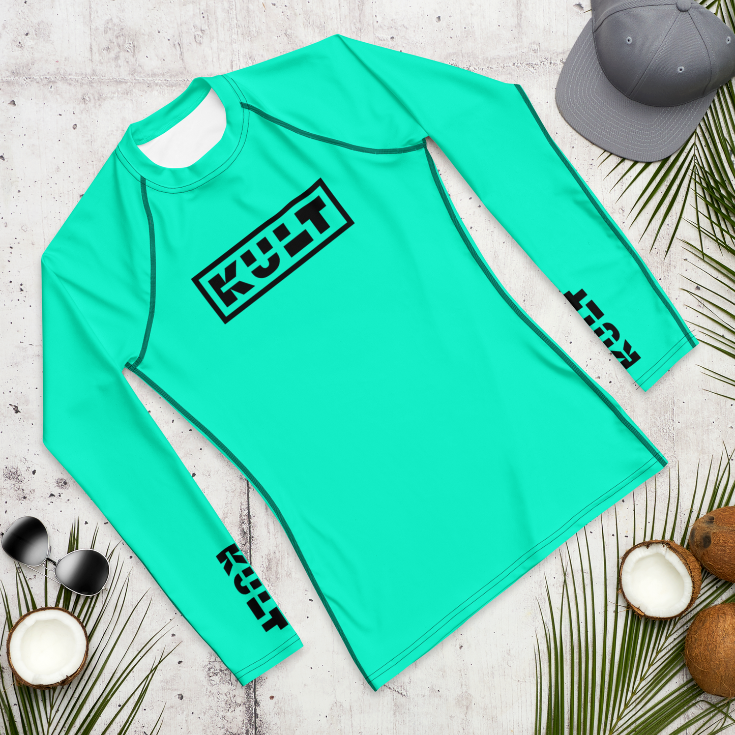 KULT TIKI Premium Men's Rash Guard - MINT