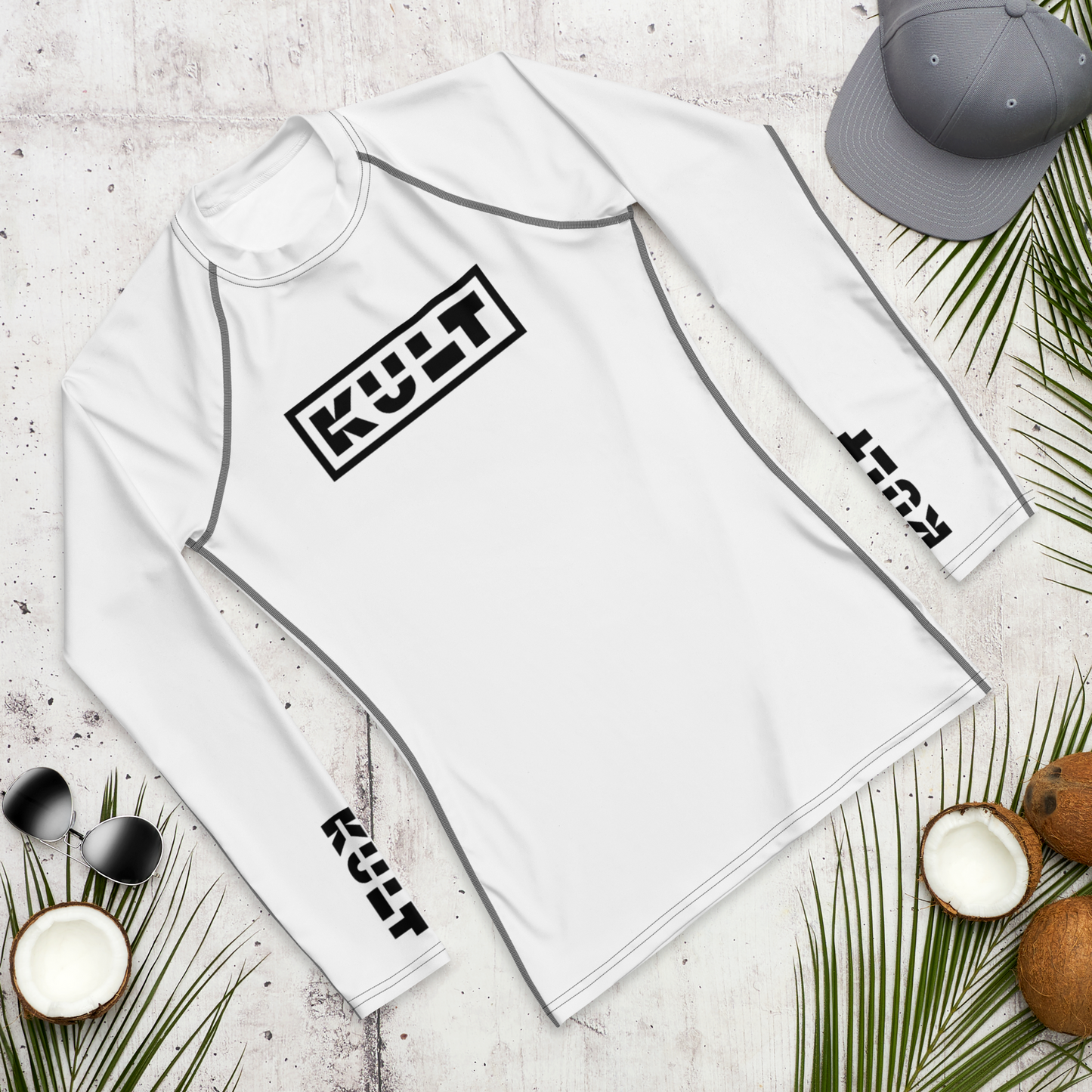 KULT TIKI Premium Men's Rash Guard - AVALANCHE