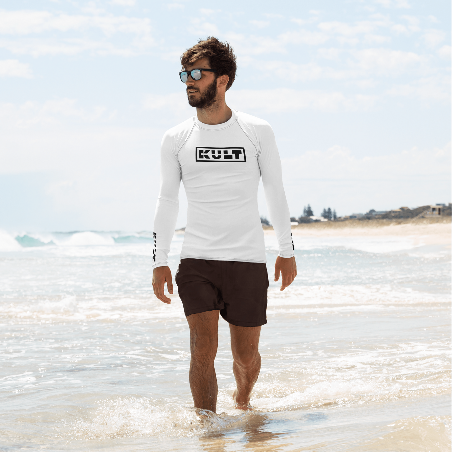 KULT TIKI Premium Men's Rash Guard - AVALANCHE