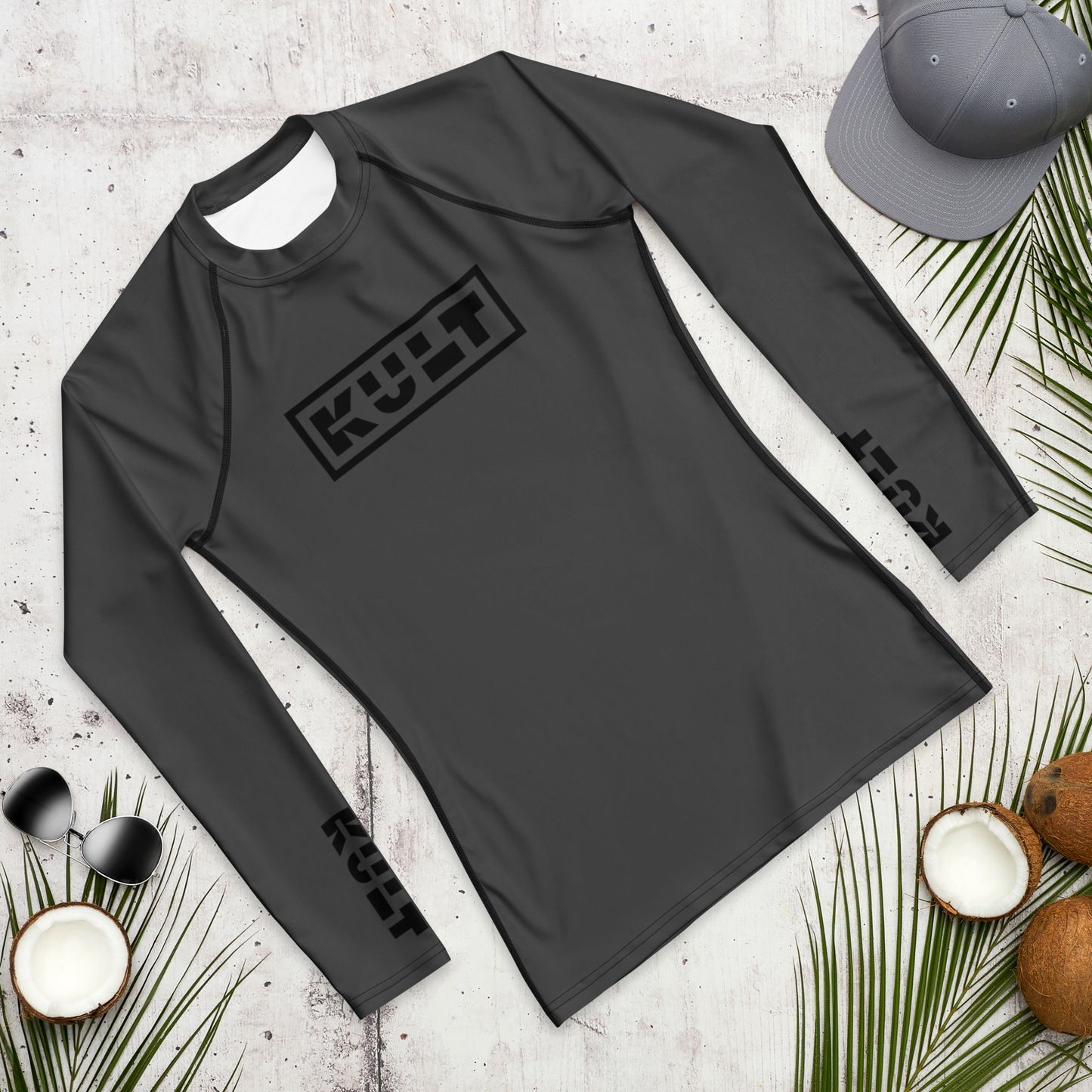 KULT TIKI Premium Men's Rash Guard - MIDNIGHT