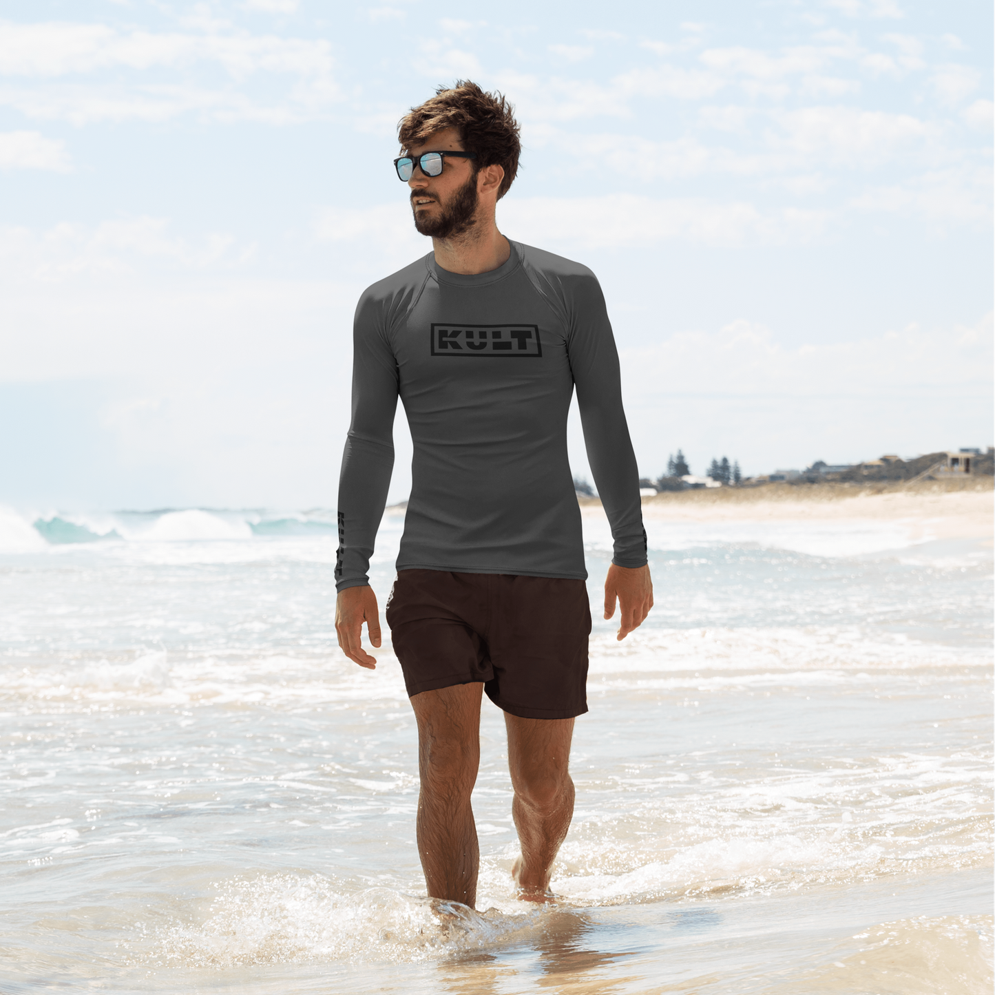 KULT TIKI Premium Men's Rash Guard - MIDNIGHT